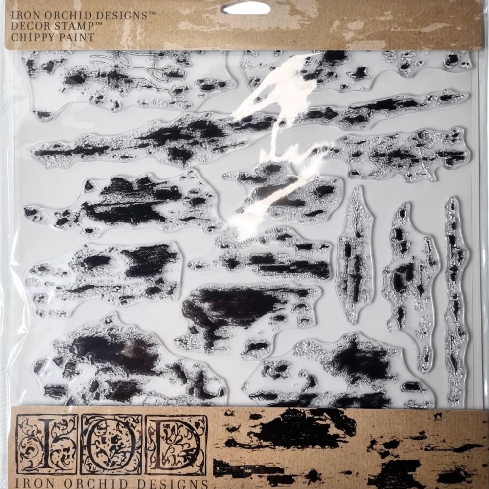 Iron Orchid designs RETIRED - CHIPPY PAINT Stamp NEW!
